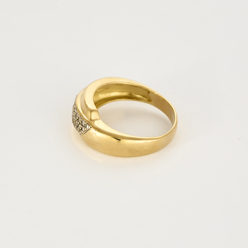 Bague 56 Bague jonc en or jaune et diamants 58 Facettes DV27468-65-56-3