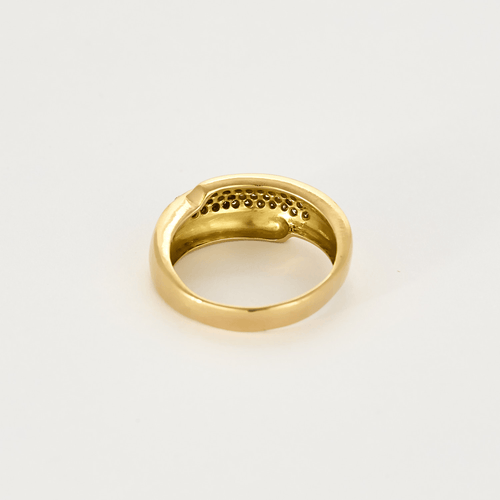 Bague 56 Bague jonc en or jaune et diamants 58 Facettes DV27468-65-56-3