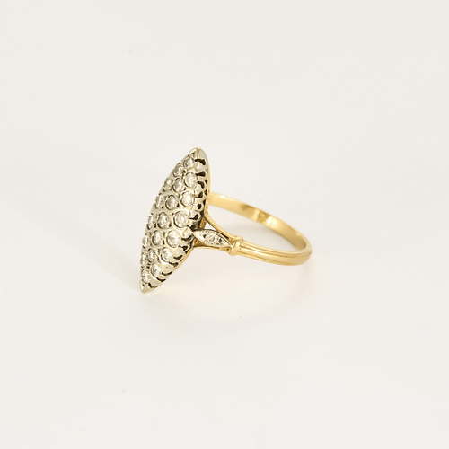 Bague 55 Bague marquise en or jaune et diamants 58 Facettes DV27468-70-DV0882-1