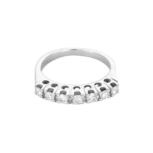 Bague 48 Bague jarretière en or blanc et diamants 58 Facettes DV27656-1-48-2
