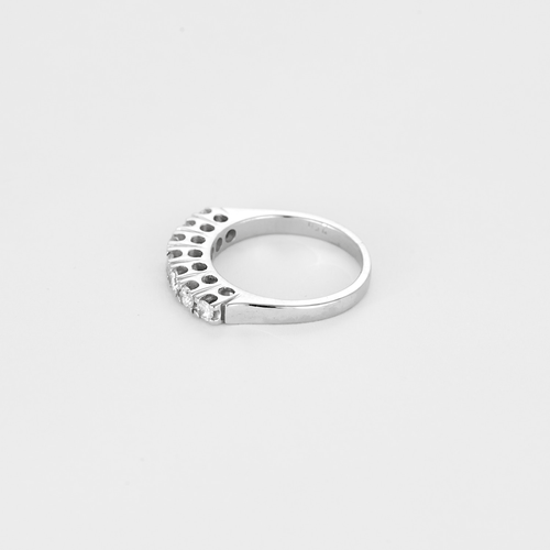 Bague 48 Bague jarretière en or blanc et diamants 58 Facettes DV27656-1-48-2