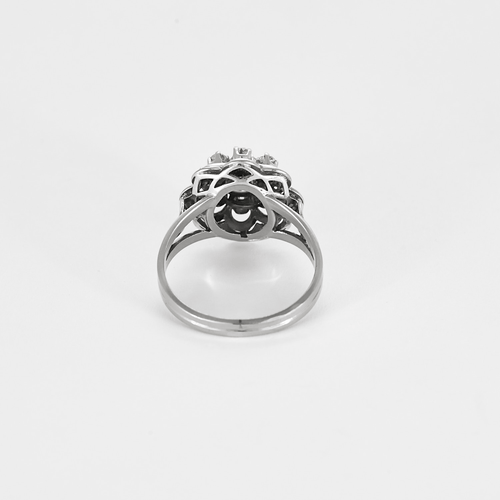 Bague 53 Bague ajourée à motif de fleur en or gris et diamants 58 Facettes DV27468-41-53-2