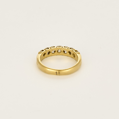 Bague 54 Demie alliance en or jaune et diamants 58 Facettes DV27468-26-54-3