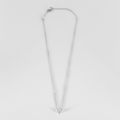 Collier MAUBOUSSIN - Mon premier pas d'amour - Collier en or gris et diamant solitaire 0.20 carat environ. 58 Facettes DV28310-4