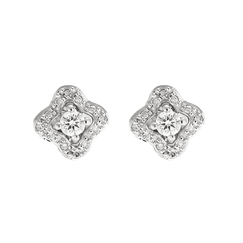 MAUBOUSSIN - Chance of love - Paire de boutons d'oreilles en or gris et diamants