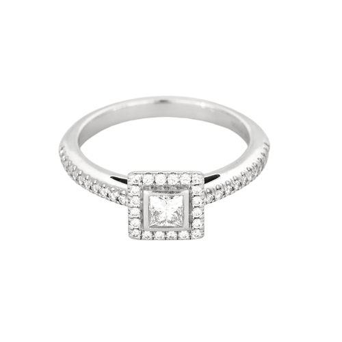 Bague 48 Tiffany & Co -  Soleste- Bague platine et diamant 0.10 carat environ. 58 Facettes DV28273-1