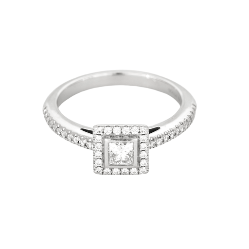 Bague 48 Tiffany & Co -  Soleste- Bague platine et diamant 0.10 carat environ. 58 Facettes DV28273-1