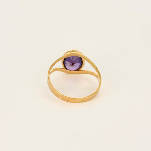 Bague 52 Bague en or jaune, améthyste 58 Facettes DV27342-8-52-1