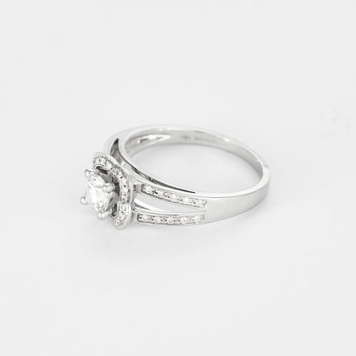 Bague 54 MAUBOUSSIN - Chance of love n°5 - Bague en or gris et diamant 0.50 carat environ. 58 Facettes DDV28310-1
