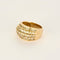 Bague 53 Bague dôme en or jaune et diamants 58 Facettes DV27468-62-53-2