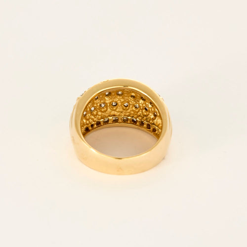 Bague 53 Bague dôme en or jaune et diamants 58 Facettes DV27468-62-53-2
