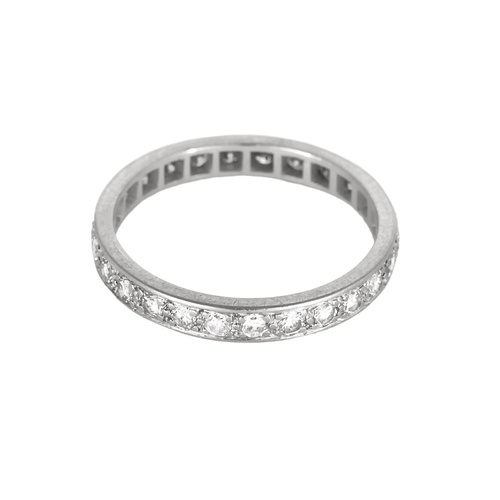 Bague 55 Alliance américaine en or gris et diamants 58 Facettes DV8916-3