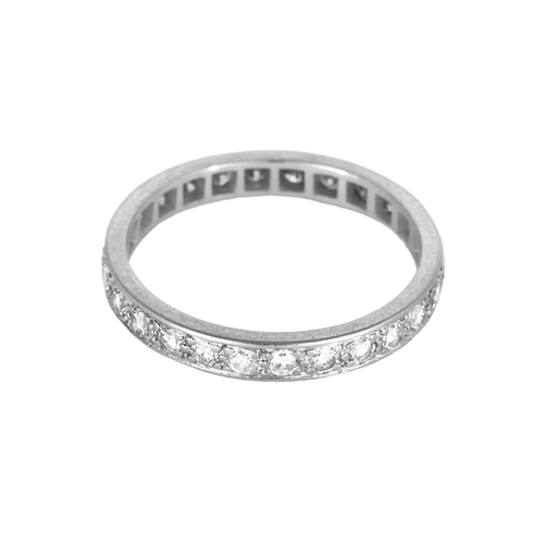 Bague 55 Alliance américaine en or gris et diamants 58 Facettes DV8916-3