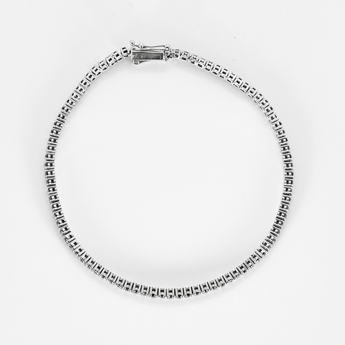 Bracelet Bracelet en or blanc et diamants noirs 58 Facettes DV28121-1