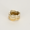 Bague 52 CARTIER - Neptune - Vintage - Bague trois anneaux or jaune, or gris et diamants 58 Facettes DV28241-2