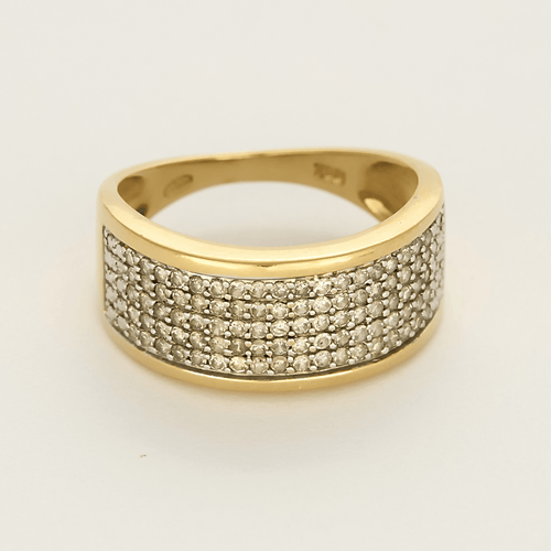 Bague 51 Bague jonc en or jaune et or gris, diamants 58 Facettes DV26327-9