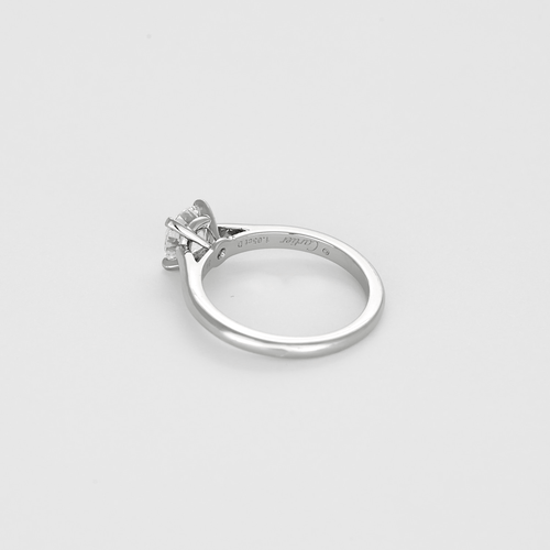 Bague 54 CARTIER - 1895 - Bague solitaire en platine, diamant 1 carat environ. Certificat GIA 58 Facettes DV28681-1-54-3
