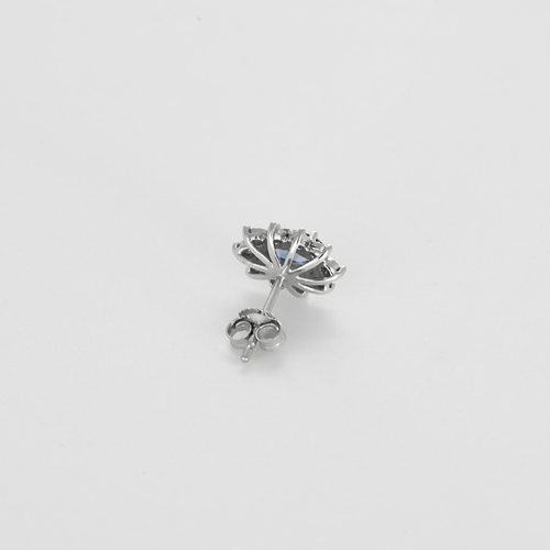Boucles d'oreilles Paire de Boucle d'Oreilles en or gris, saphirs et diamants 58 Facettes DV16843-19
