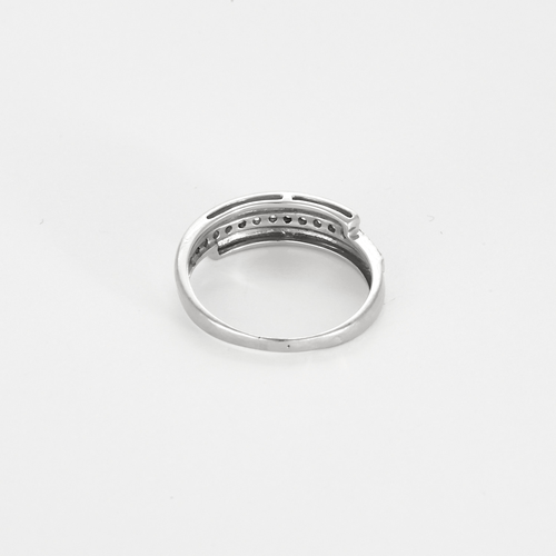 Bague 52 Demie Alliance en or gris et diamants 58 Facettes DDV24085-2-52-1
