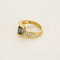 Bague 55 Bague à jonc croisé or jaune, or gris, saphir et diamants 58 Facettes DDV0463-27