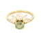 Bague 49 Gemmyo -  EverBloom Pavée - Bague or diamant et saphir vert. 58 Facettes DV28398-1