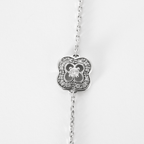 Collier Mauboussin - Chance of My Life - Sautoir en or blanc et diamants 58 Facettes DV28402-4