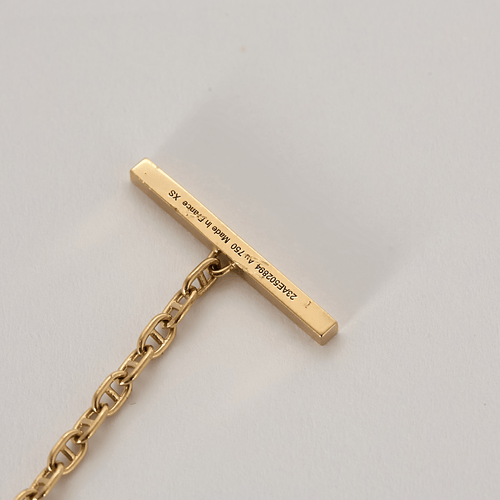 Bracelet HERMES - Chaîne d'ancre Contour - Bracelet en or rose et diamants. XS. 58 Facettes DDV28436-2