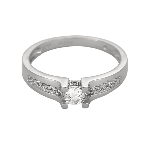Bague 56 Bague solitaire en or gris diamant 0.20 carat environ. 58 Facettes DV27556-4