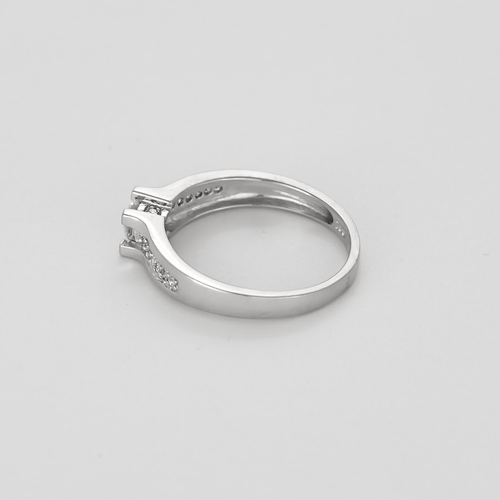 Bague 56 Bague solitaire en or gris diamant 0.20 carat environ. 58 Facettes DV27556-4