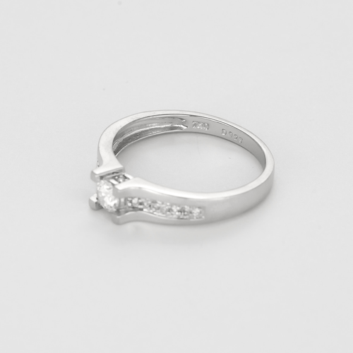 Bague 56 Bague solitaire en or gris diamant 0.20 carat environ. 58 Facettes DV27556-4