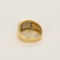 Bague 55,5 Importante bague jonc en or jaune, or blanc et diamants 58 Facettes DV27468-63-555-5