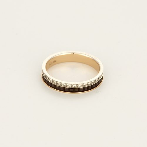 Bague 56 BOUCHERON - Quatre - Alliance en or rose, or gris et diamants 58 Facettes DV0386-3-56-3