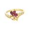 Bague 52 Bague en or jaune, rubis et diamants 58 Facettes DV27342-5-52-1