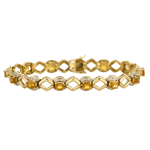Bracelet Bracelet en or jaune et saphirs orange 58 Facettes DV21912-3