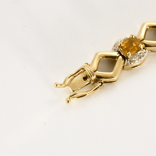 Bracelet Bracelet en or jaune et saphirs orange 58 Facettes DV21912-3