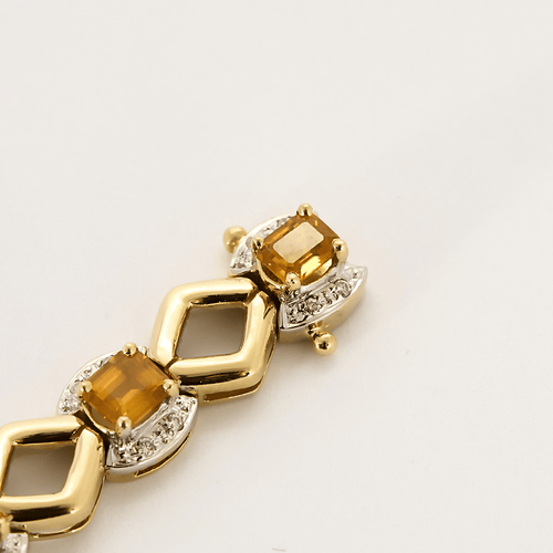 Bracelet Bracelet en or jaune et saphirs orange 58 Facettes DV21912-3
