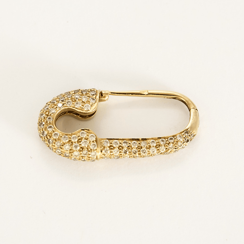 Boucles d'oreilles ANITA KO - Safety Pin - Mono Boucle d'oreille en or 14K et diamants 58 Facettes DDV28537-2