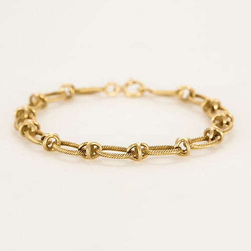 Bracelet Elegant Bracelet en or jaune à maille torsadée 58 Facettes DV18596-6
