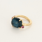 Bague 51 Pomellato - Bahia - Bague or rose topaze bleu et saphirs roses facettés. 58 Facettes DDV28825-1