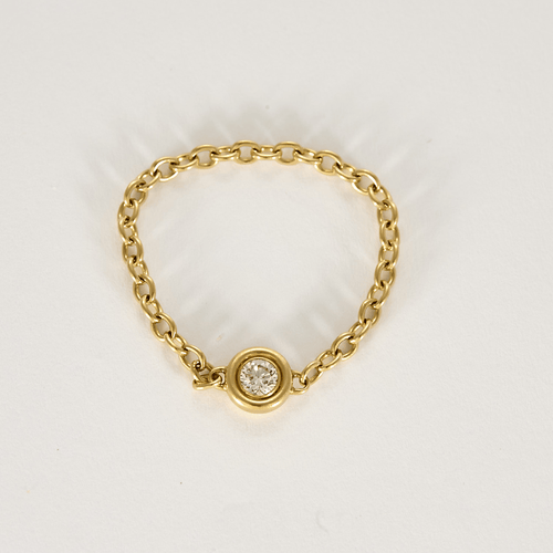 Bague DIOR - Maxi Oui - Bague chaîne en or jaune et diamants 58 Facettes DV28510-1-64-3
