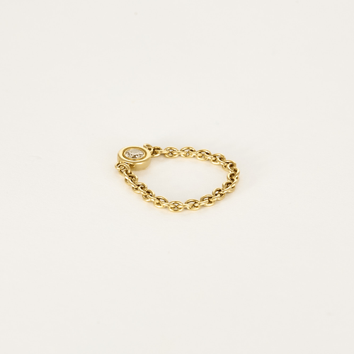 Bague DIOR - Maxi Oui - Bague chaîne en or jaune et diamants 58 Facettes DV28510-1-64-3