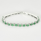 Bracelet Attribué à STERN - Bracelet en or gris, émeraudes et diamants 58 Facettes DV29011-1