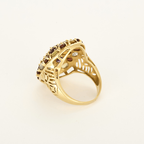 Bague Bague cocktail en or jaune et pierres fines de couleurs 58 Facettes DV29018-2-DV0882-1
