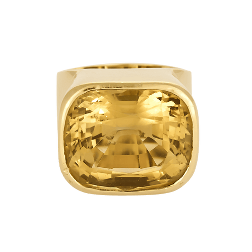 Bague Bague cocktail en or jaune et citrine 58 Facettes DV29018-1-DV0882-1