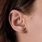 Boucles d'oreilles CARTIER- C - Paire de boucles d'oreilles en or jaune et diamants. Vintage. 58 Facettes DV29044-1