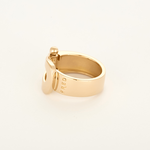 Bague 54 FRED Force 10 Grand Modèle - Bague en or rose et diamants blancs. 58 Facettes DV12787-14