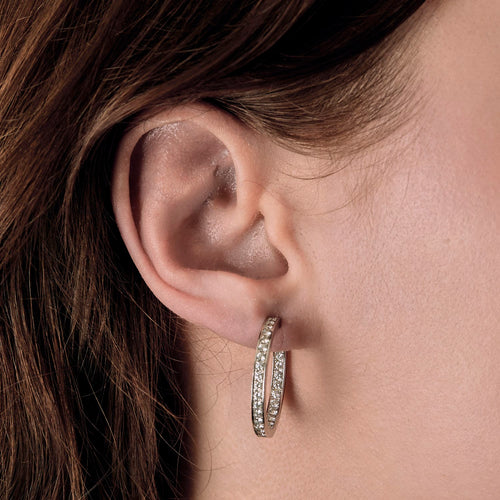 Boucles d'oreilles Cartier - Boucles d'oreilles en or gris et diamants 58 Facettes DV28562-2
