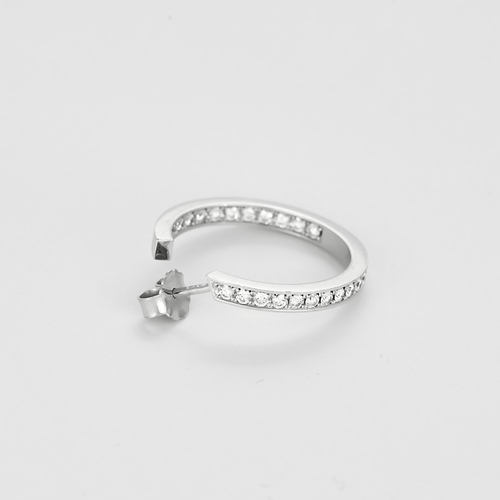 Boucles d'oreilles Cartier - Boucles d'oreilles en or gris et diamants 58 Facettes DV28562-2