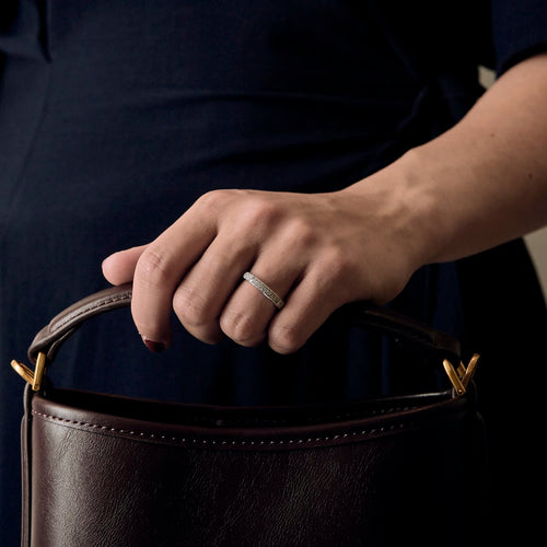 Bague 55 Mauboussin - Parce que je t'Adore - Alliance en or gris et diamants 58 Facettes DV28977-1