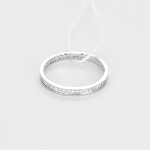 Bague 55 Mauboussin - Parce que je t'Adore - Alliance en or gris et diamants 58 Facettes DV28977-1